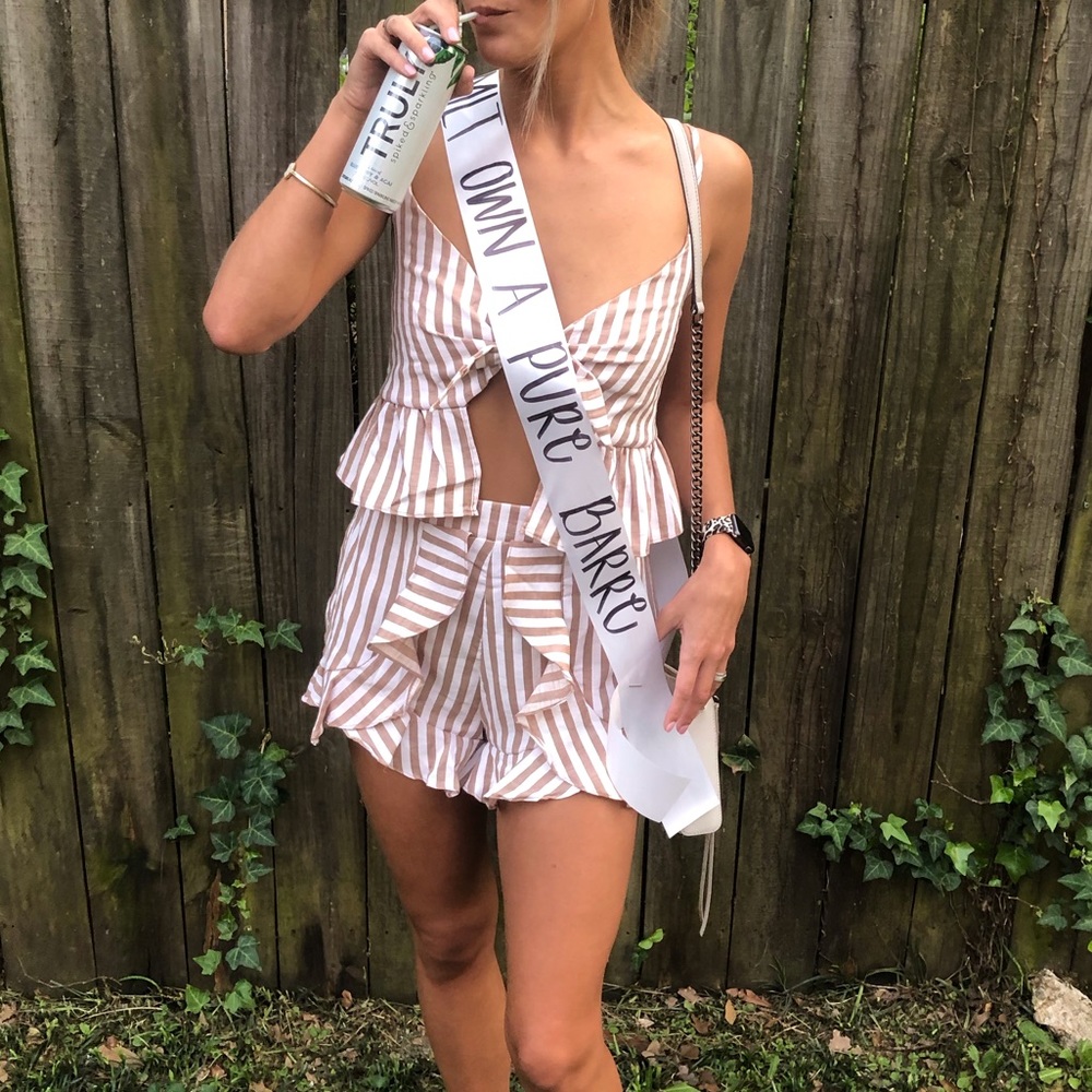 Striped two piece set